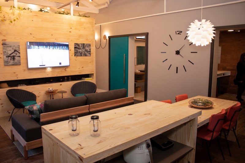 Salas integradas da Casa Sustentável Leroy Merlin