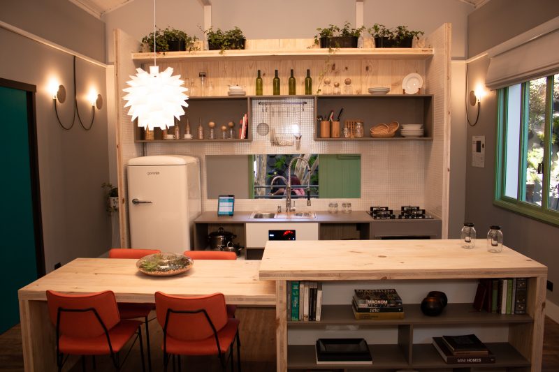 Cozinha e sala de jantar da Casa Sustentável Leroy Merlin