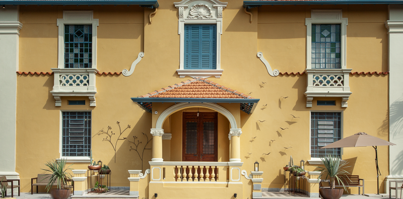 Frente do hospital psiquiátrico que acolhe a Mostra+Sustentável 2018