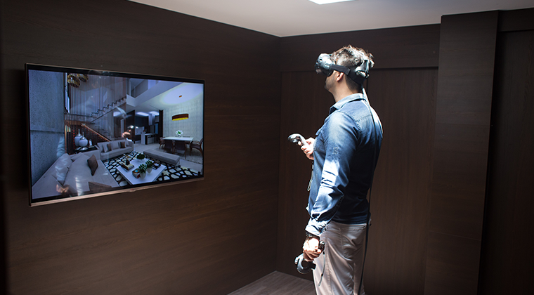 Exemplo de realidade virtual.