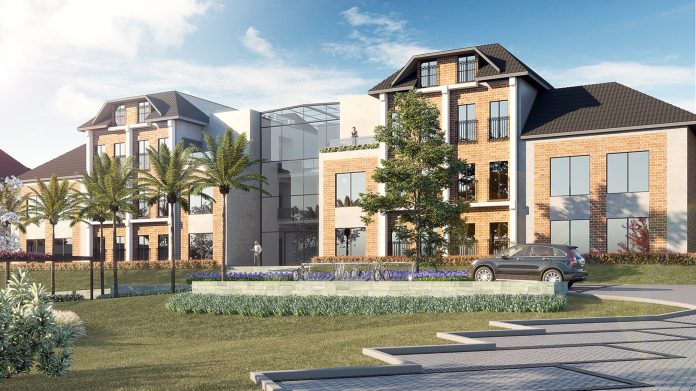 Projeto da fachada principal do Boulevard Business Hotel.