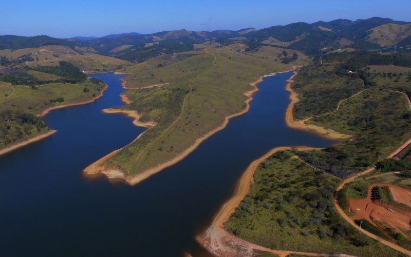 Represa Cantareira vista de cima