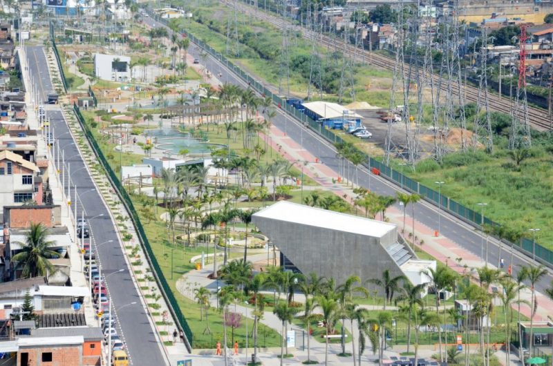 vista área parque madureira