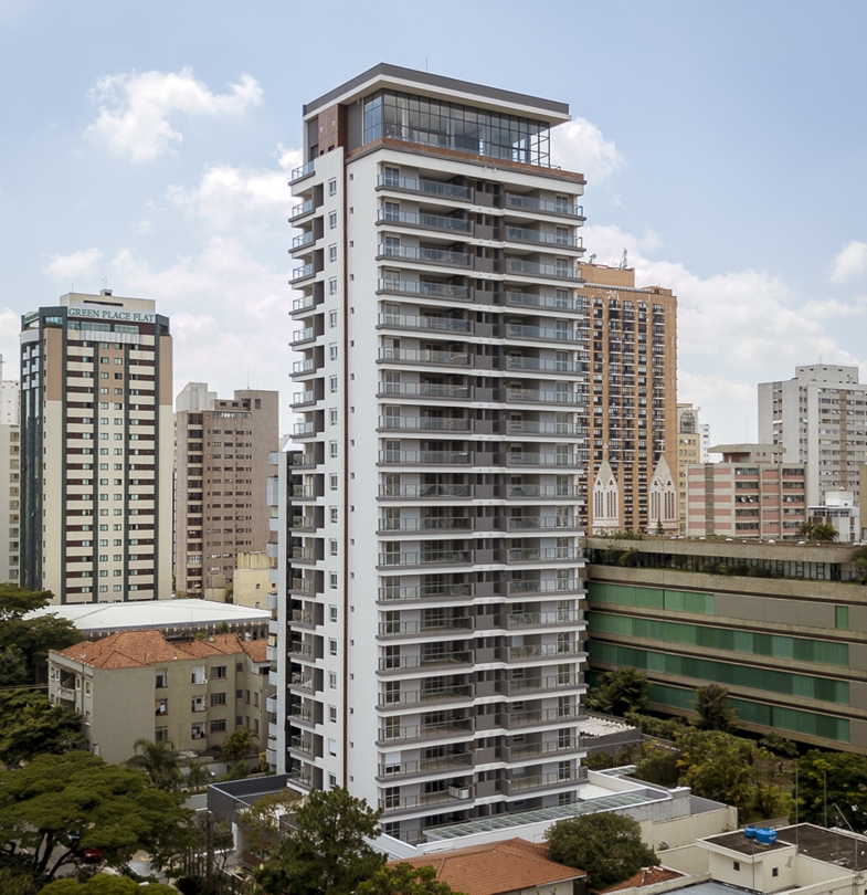 Fachada do Vista Clementino, primeiro residencial da Trisul com certificado AQUA-HQE.