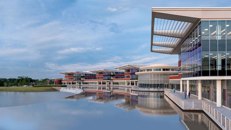 fachada do Northwestern Medicine Lake Forest Hospital certificado LEED