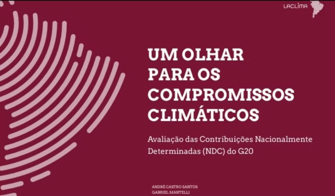 LACLIMA lança relatório sobre metas do G20 rumo a 2035